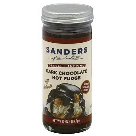 Sanders Dark Chocolate Hot Fudge Dessert Topping, 10 oz, (Pack of (The Best Chocolate Fudge Frosting)
