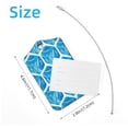thumbnail image 4 of Square 2Pack PU Leather Frozen Ice Cubes Blue Art Cruise Luggage Tag with Privacy Cover and Stainless Steel Ring - Suitable for Travel Handbags Backpacks Luggage Tags, 4 of 6