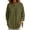 Army Green, variant on Cmfcve Button Down Shirts for Women Cotton Blend 3/4 Sleeves Dressy Tops Work Casual Solid Collared Blouses