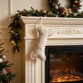 thumbnail image 5 of Large Dog Bone Pattern Fleece Christmas Stocking, Cute Cozy Soft Holiday Decorative Gift Sock, Christmas Hanging Stocking for Fireplace Mantel, Xmas Home Decoration Pet Ornament, Beige, 5 of 7