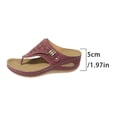 thumbnail image 5 of Domuza Orthopedic Casual Sandals for Women Arch Support Flat Wedge Sandals Lightweight Slip on Non Slip Sneakers Beach Vacation 2026 New Orthopedic Shoes Red 6.5（EU-37）, 5 of 6