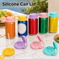 thumbnail image 3 of Silicone Can Lid Cover with Straw, Anti-Spill Beverage Can Lid, Reusable Silicone Straws Soda ​Can Covers, Topper Protector for Soda Beer Juice Drink Standard Can Top, 3 of 7