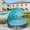 Blue, variant on Round Patio Daybed with Retractable Canopy, Water-Resistant Wicker Sectional Sofa Set with Cushioned Seats and Adjustable Shade for Poolside, Backyard, Garden, and Porch