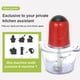 thumbnail image 5 of Picadora de carne automática de 2 l, picadora de alimentos eléctrica de acero inoxidable, herramienta de cocina doméstica, rojo kenally HA000478-02B, 5 of 6
