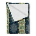 thumbnail image 2 of Eastern Soft Flannel Fleece Throw Blanket, Bohemian Motifs Vertical Borders Moroccan Ottoman Cultures Inspired, Cozy Plush for Indoor and Outdoor Use, 50" x 60", Multicolor, by Ambesonne, 2 of 5