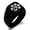 Black, variant on Stainless Steel Letter Q Initial Cat Dog Paws Monogram Engraved Engraved Square Flat Top Biker Style Polished Signet Ring
