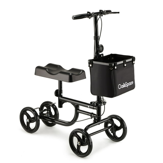 OasisSpace Steerable Knee Walker with a Quick Foldable Mechanism