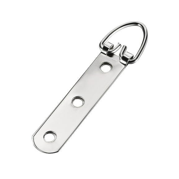 Unique Bargains D Ring Picture Hangers, 90mm x 22mm Silver Tone Assortment Kit for Photo Hanging 10Pcs