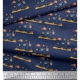 thumbnail image 3 of Soimoi Polyester Crepe Fabric Coral & Fish Ocean Print Fabric by The Yard 52 Inch Wide, 3 of 3