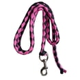 thumbnail image 2 of Miulika Horse Lead Rope Braided Horse Leash Rope Equestrian Lead Rope Attach to Halter or Harness Horse Leading Rope with Bolt Snap 2m Pink and Black, 2 of 9