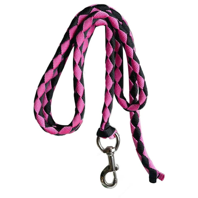 Youkk Horse Rope Sturdy Halter Rope Leading for eters or Dog, Sheep Horse, Training Pink and Black 2.5m