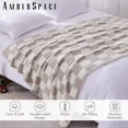 thumbnail image 5 of Amberspace Checkered Knit Throw,Taupe Checkered,50"*70", 5 of 9