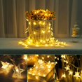 thumbnail image 5 of Guirnalda de luces con forma de estrella, 6 m, 40 unidades de luces LED con pilas, monocromáticas de dos modos y decoración brillante para relámpagos, dormitorio de Navidad, interior y exterior (blanco cálido) ER, 5 of 5