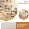 thumbnail image 6 of Gymax Dining Chair Set of 4 Upholstered Kitchen Chair w/ Padded Seat & Curved Backrest, 6 of 9