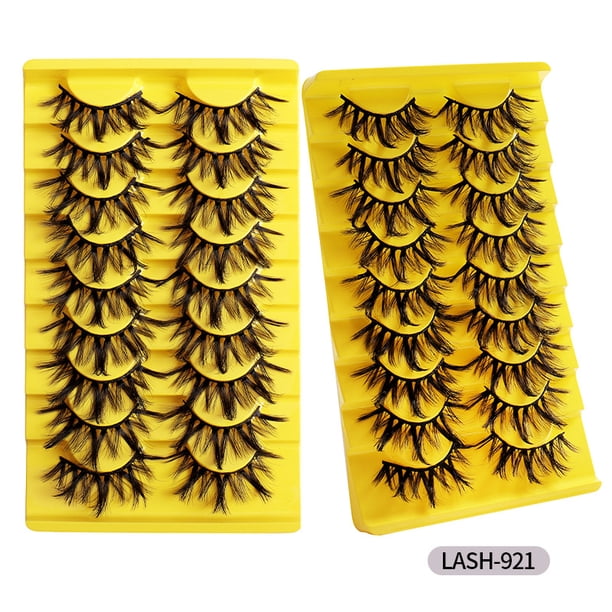 Xiao Hua 18 pares de pestañas postizas de visón sintético, suaves y esponjosas, de aspecto natural y volumen, A921