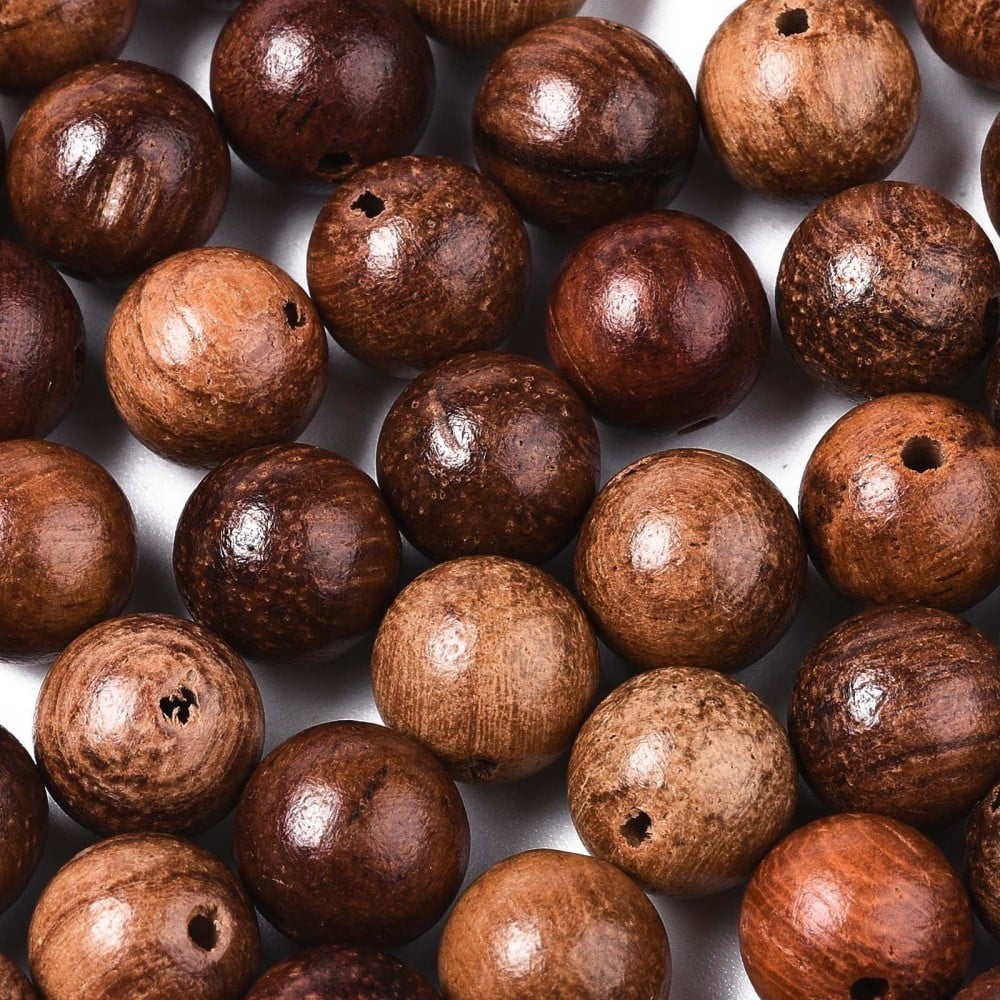 Natural Wood Beads Waxed Wooden Beads Undyed Round Camel 8mm Hole: 1.5mm about 2000pcs/500g