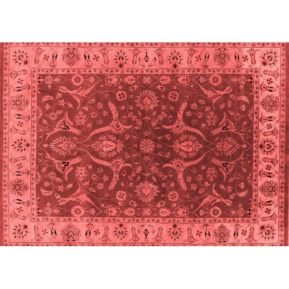 Ahgly Company Indoor Rectangle Oriental Red Industrial Area Rugs, 2' x 4'