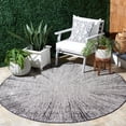 thumbnail image 2 of SAFAVIEH Courtyard Jaymz Radiant Indoor/Outdoor Area Rug, Grey/Black, 6'7" x 6'7" Round, 2 of 9