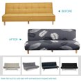 thumbnail image 6 of SHANNA Armless Futon Slipcover Stretch Full Folding Sofa Bed Cover Couch Lounge Covers, Gray Feather, 6 of 6