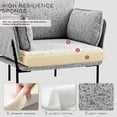 thumbnail image 4 of Modern Boucle Accent Chair, Upholstered Oversized Armchair with Sturdy Metal Legs, Comfortable Wide Lounge Chair for Living Room, Bedroom, and Reading Nook, 4 of 7