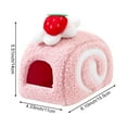 thumbnail image 2 of Plush Hamster House Small Animal Cage Small Pet Nest Pet Toy Hiding House Cute Desserts Cake Plush Hamster Bed for Rat, 2 of 7
