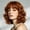 Auburn, variant on 14 Inch Short Bob Wavy Wig with Bangs for Women, Synthetic Fiber, Shoulder Length, Color Variants