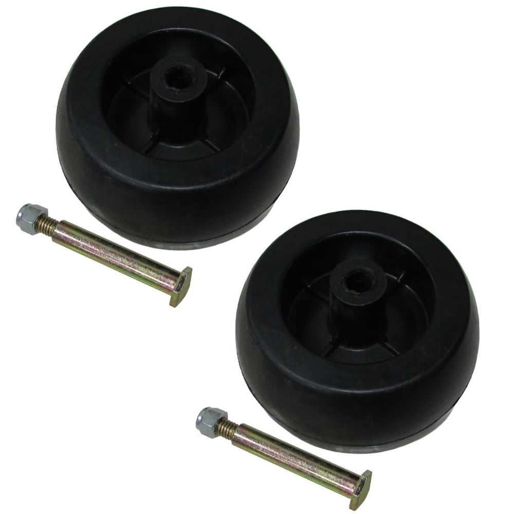 4 Anti Scalp Deck Wheels Fits AYP/Sears Craftsman With Bolts & Nuts