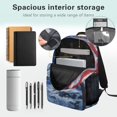 thumbnail image 6 of Uorisanigo American Flag Wolf School Backpack for Boys Girls 5-12, 17 Inch Lightweight Casual Daypack, Multifunctional with Padded Shoulder Straps for Kindergarten Elementary, 6 of 7