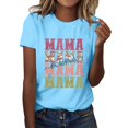 thumbnail image 1 of TSADFHJI Hauts de Yoga pour Femmes avec Soutien-Gorge Intégré Crop Top Décontracté Imprimé Col Rond Manches Courtes Tunique Blouse m Bleu Ciel, 1 of 5