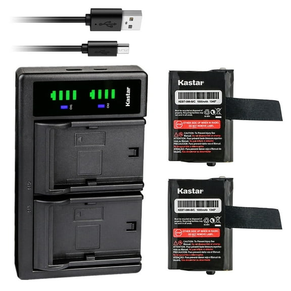 Kastar 2-Pack M53617 Battery and LTD2 USB Charger Compatible with Motorola TalkAbout FV300 FV300R, TalkAbout FV500, TalkAbout FV700 FV700R FV750RCAMO, TalkAbout SX500 SX500R, TalkAbout SX600 SX600R