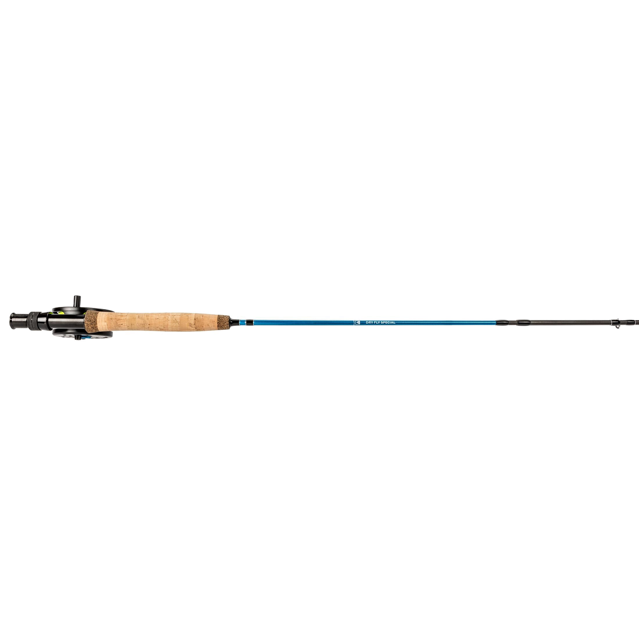 Martin Blue Chip 56R Dry Fly Special Fly Reel and Fishing Rod Combo Kit, 8-Foot 6-Inch 4-Piece Rod, 3-Weight, Aluminum Reel, Weight-Forward Line, Fly Assortment, Semi-Rigid Carrying Case, Blue/Black