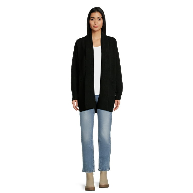 Time and Tru Women s Open Front Cardigan Sweater Midweight