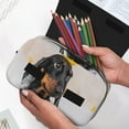 thumbnail image 6 of Sikiie Dachshund Sitting in Bathtub Print Flip Double-layer Pencil Case, All-purpose Stationery Bag for Study and Office, Zipper Design, Unisex, 6 of 7