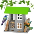 thumbnail image 1 of TEMOGU-Bird Feeders for Outdoors Metal with 2 Suet Cage Cake Squirrel Proof Hanging Bird Feeder Large Capacity Wild Bird Feeder Easy Clean&Anti-Rust (Green), 1 of 4