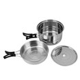 thumbnail image 1 of Juego portátil de acero inoxidable para viajes al aire libre, Camping, Picnic, utensilios de cocina, olla, sartén, intestino Unbranded 3113190059511, 1 of 7