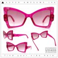 thumbnail image 2 of Womens Thick Plastic Oversized Cat Eye Butterfly Fashion Sunglasses Fuchsia - Burgundy, 2 of 8