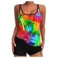thumbnail image 1 of Conjunto de Traje de Baño Dividido de Mujeres, Tres Piezas Impreso Bikini Sexy para la Playa Y la Piscina, Traje de Baño sin Espalda con Almohadilla de Pecho, Nylon de Dos Piezas, 1 of 2