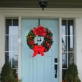 thumbnail image 4 of 2024 Large Christmas Wreaths For Front Door Artificial Lighted Christmas Wreath With Bow Ribbon Red Christmas Front Door Wreath With Christmas Christmas, 4 of 9
