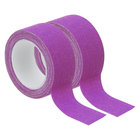 Uxcell 0.6 Inch x 16.4 Feet Neon Gaffer Cloth Tape, 2 Roll Fluorescent Adhesive Tape Black Light Glow Tape for Party, Purple