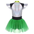 thumbnail image 4 of Oyolan Womens Adult Space Alien Themed Outfits Space Fighter Outfit Metallic Jumpsuits Carnival Dress Up Green L, 4 of 5