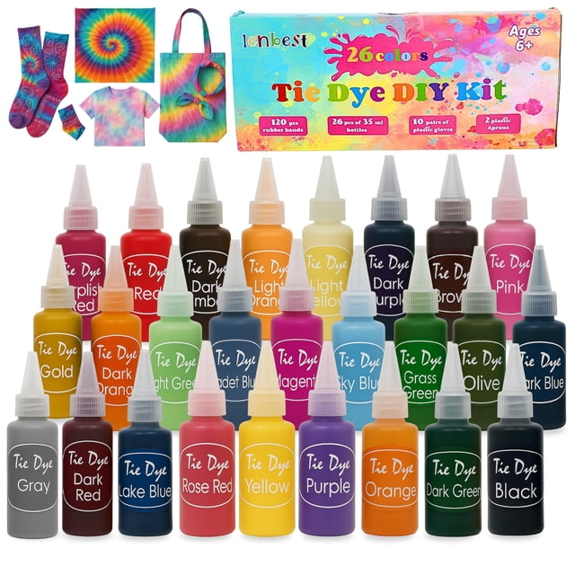 Kit Tie Dye Goodscious, 26 colores, botellas de 35 ml, set de bricolaje