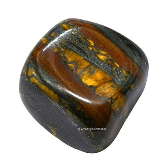 Iron Tiger Eye Crystal Tumbled Stones Polished Rocks (1 OZ)