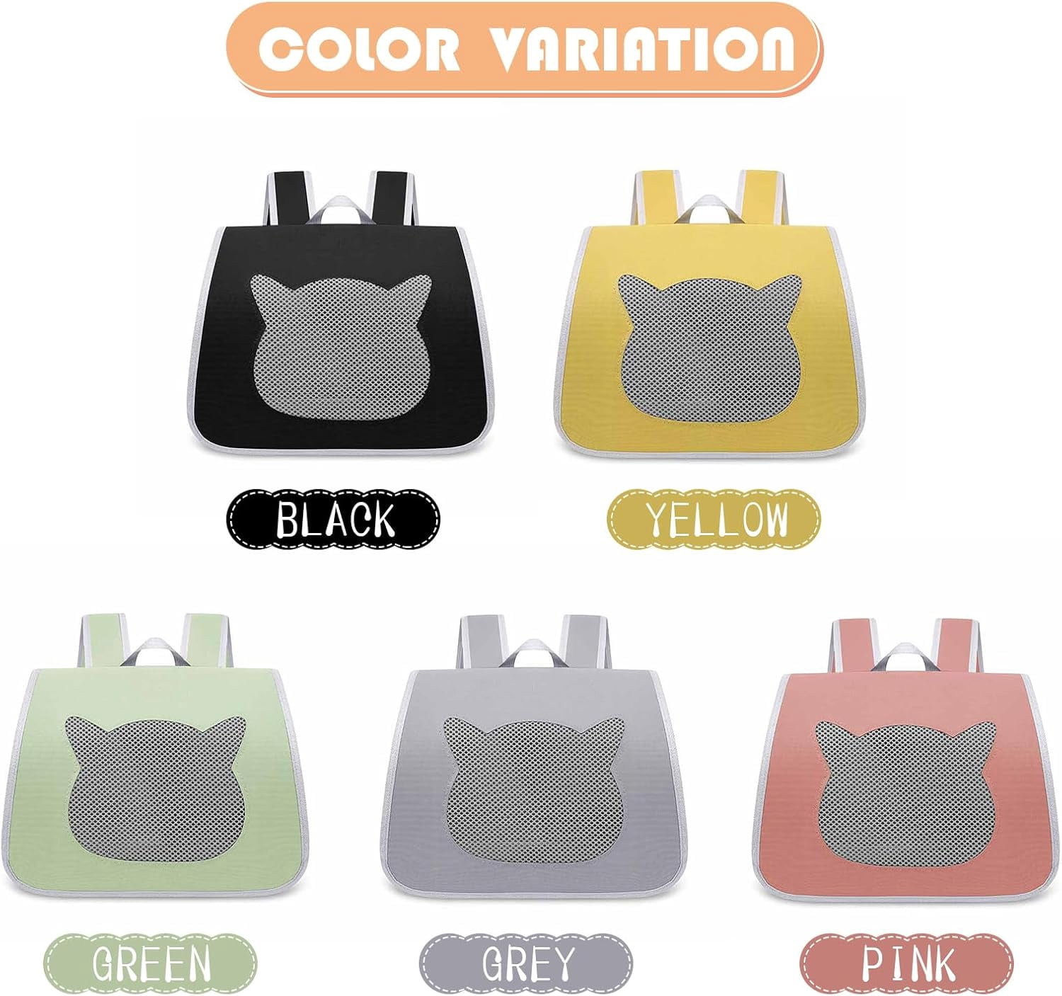 XZKING ​Cat Backpack Carrier, Small Dog Traveler Carrier Backpack for Medium Large Cats, Foldable Ventilated Backpack with Thick Shoulder Strap, Airline Approved, Hiking (12lb) Gray