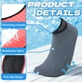 thumbnail image 7 of TELOLY Water Shoes for Women Men,Safety Grip Bottom Womens Beach Shoes,Water Shoes Men for Swim Surf Yoga Exercise,Gray, 7 of 7