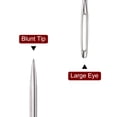 thumbnail image 4 of Unique Bargains 60Pcs Large Eye Needles 2.36' Stitching Needle Hand Sewing Embroidery Needle for Leather Cross Stitch, 4 of 5