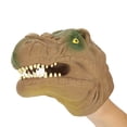 thumbnail image 3 of Juguetes de marionetas de mano de dinosaurio suave, marionetas de mano de dinosaurio realistas de goma marionetas de mano de dinosaurio Tyrannosaurus Rex marionetas de juguete para padres(marrón), 3 of 5