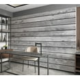 thumbnail image 6 of Tiptophomedecor Background & Patterns Wallpaper Wall Mural - Plain Grey Washed Wooden Planks, 6 of 8