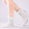 thumbnail image 4 of Bocaoying 6 Pack White Women's Ruffle Socks, Cute Lace Socks, Comfortable Turn-Cuff Frilly Socks, Breathable Crew Socks for Women Girl, US Size 4.5-7, 4 of 7