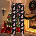 thumbnail image 5 of CONZONE Christmas Mens Pajamas Pants Wide Leg Pajama Pants for Men Casual Xmas Santa Claus Graphic Soft Loose Fit Fall Winter Pjs Trousers Cozy Homewear Loungewear, 5 of 6