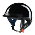 thumbnail image 1 of AHR RUN-C Motorcycle Half Face Helmet DOT Approved Bike Cruiser Chopper High Gloss Black L, 1 of 10